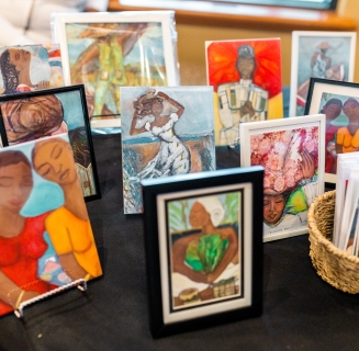 images on a table