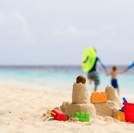 sand castle at beach 