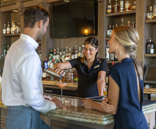 bartender serving drinks