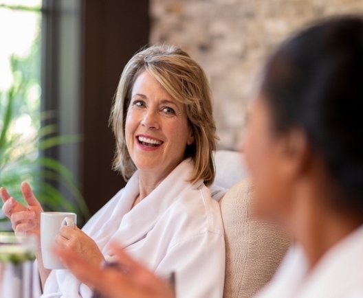 two women at a spa