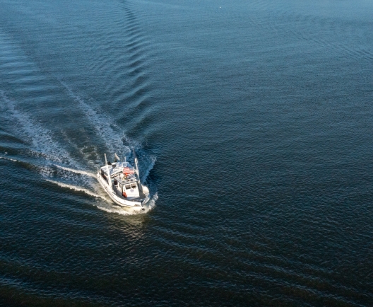 boat aerial shot