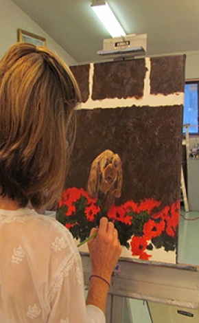woman painting