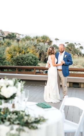 couple dancing after getting married