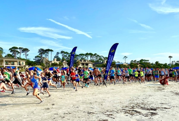 Turtle Trot race as the racers take off from the starting line