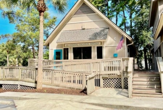 Exterior shot of beach house