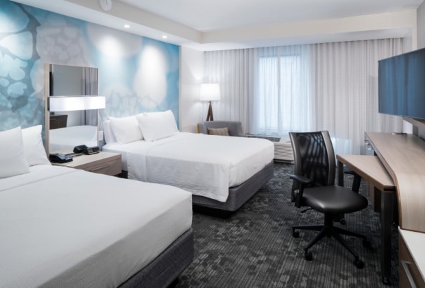 Two queen beds room interior