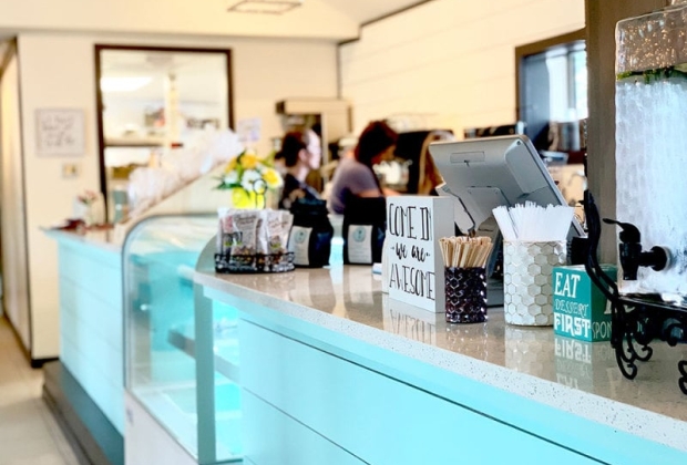 Cafe counter interior