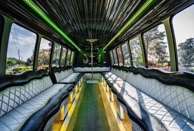 Interior of bus
