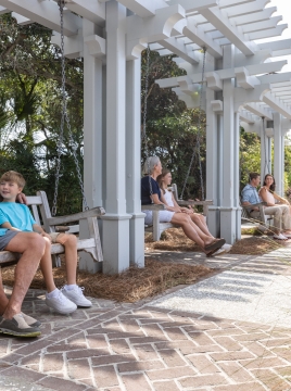 coligny beach benches 