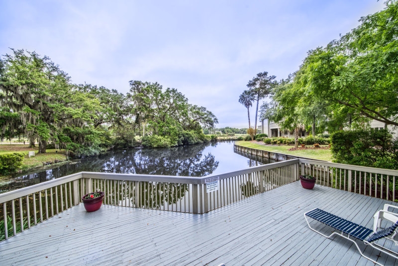Patio overlooking water