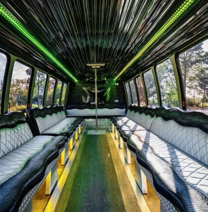 Interior of bus